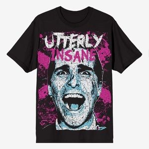 Unisex American Psycho Utterly‎ Insane Paint Splatter T-Shirt Hot Topic Horror